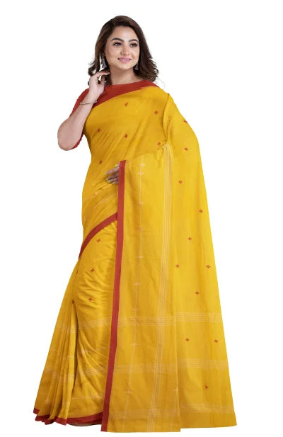 Begumpuri Cotton Saree – Yellow - Retail Maharaj