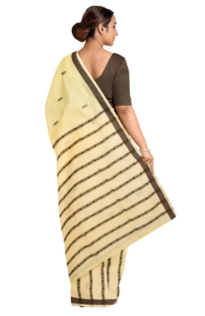 Begumpuri Cotton Saree – Lemon Yellow - Retail Maharaj
