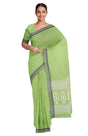 Tangail Cotton Saree – Lime Green - Retail Maharaj