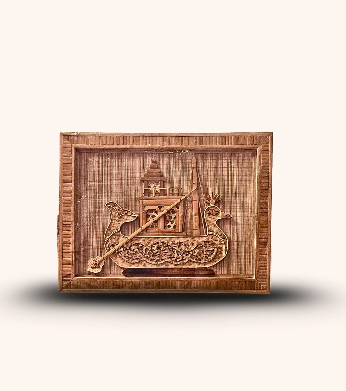 Tripura Handcrafted Bamboo Wall Art – Royal Boat Motif – Traditional Tripuri Bamboo Craft - Retail Maharaj