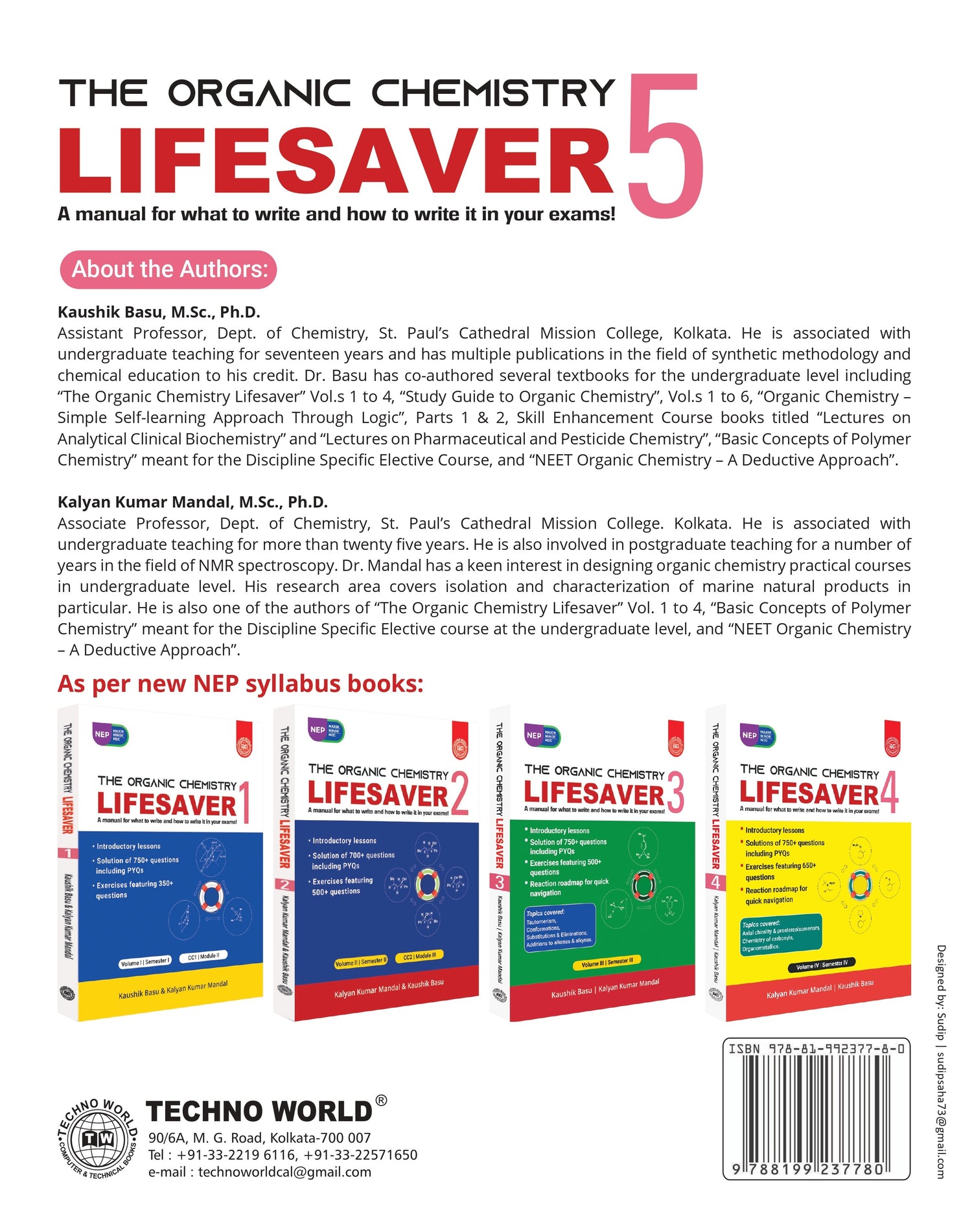 The Organic Chemistry Lifesaver 5 Volume V, Semester V (English Version)