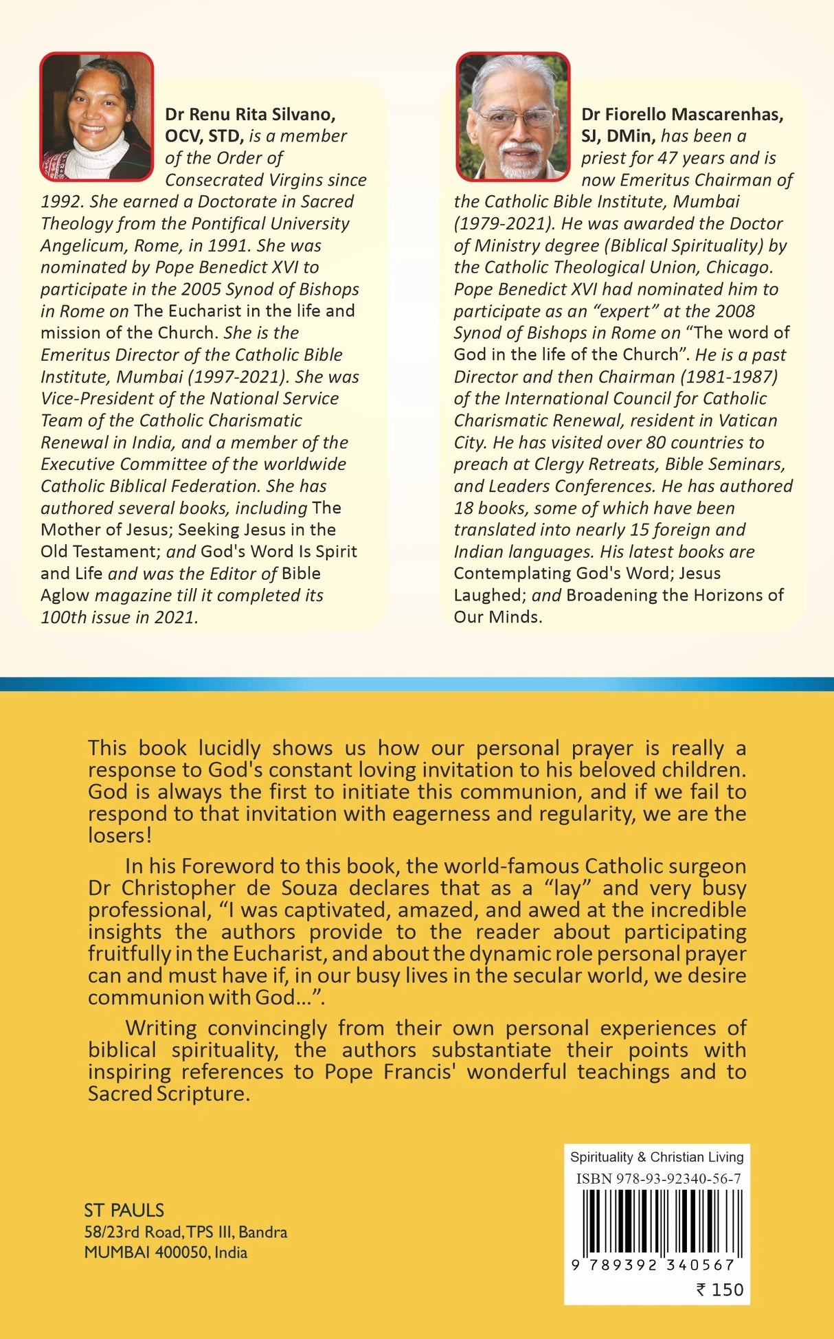 The Eucharist & Personal Prayer: Insights from Pope Francis; Desiderio Desideravi and from Sacred Scripture - Retail Maharaj