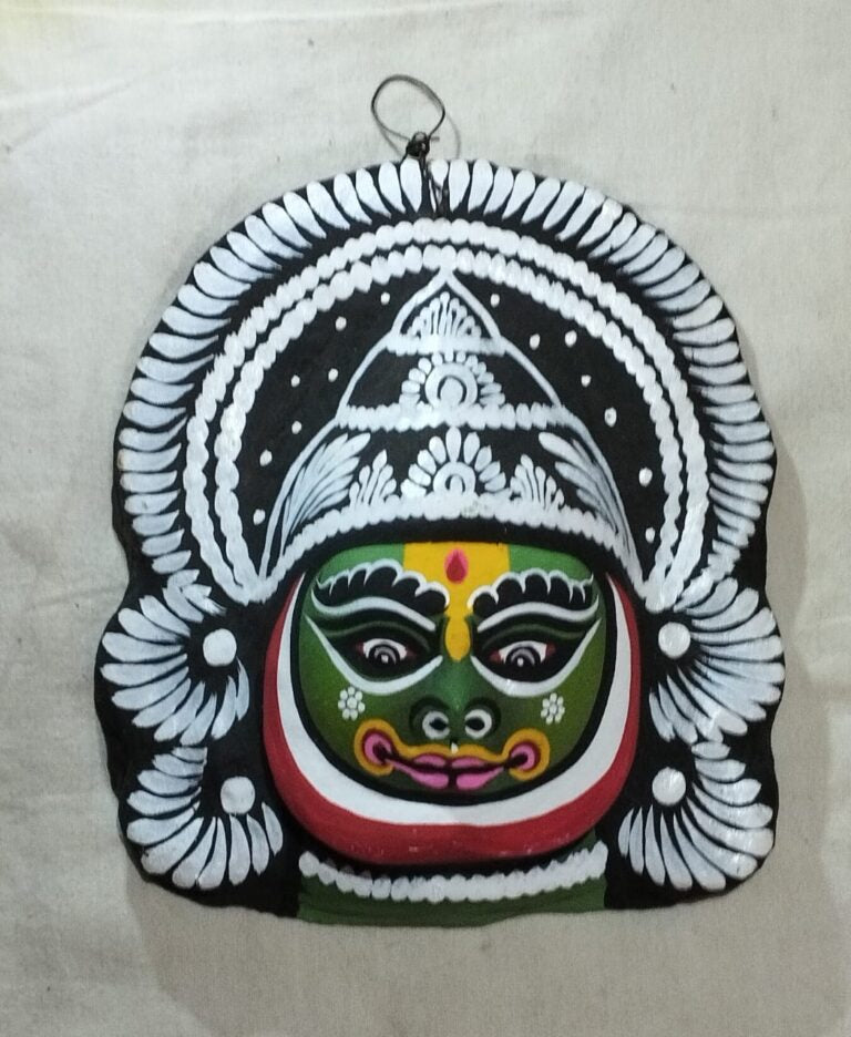 ShyamRang – The Kathakali Spirit of Purulia – Hand-Painted Folk Art Mask - Retail Maharaj