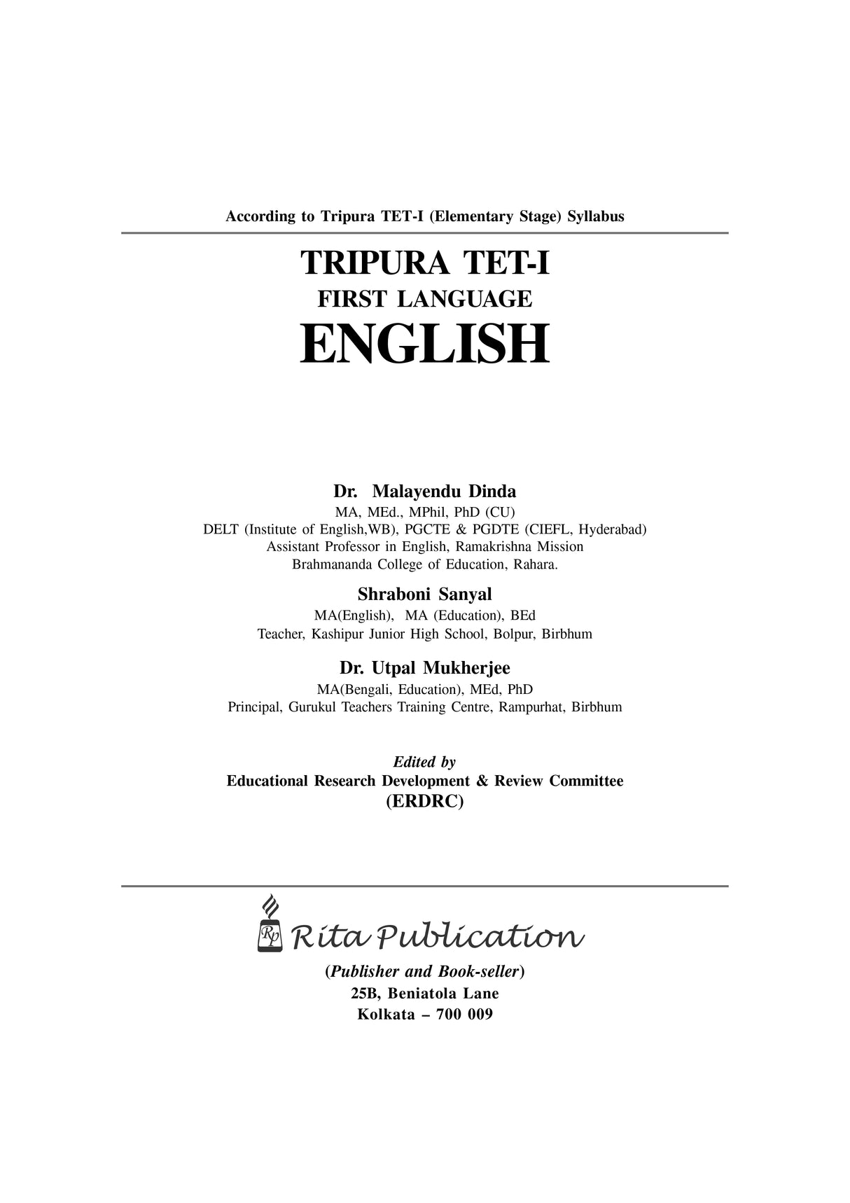 Tripura TET (I), CTET English (Elementary Level) - Retail Maharaj