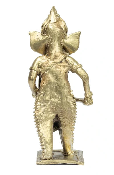 Dokra Home Decor – Lord Ganesha with Dhol - Retail Maharaj