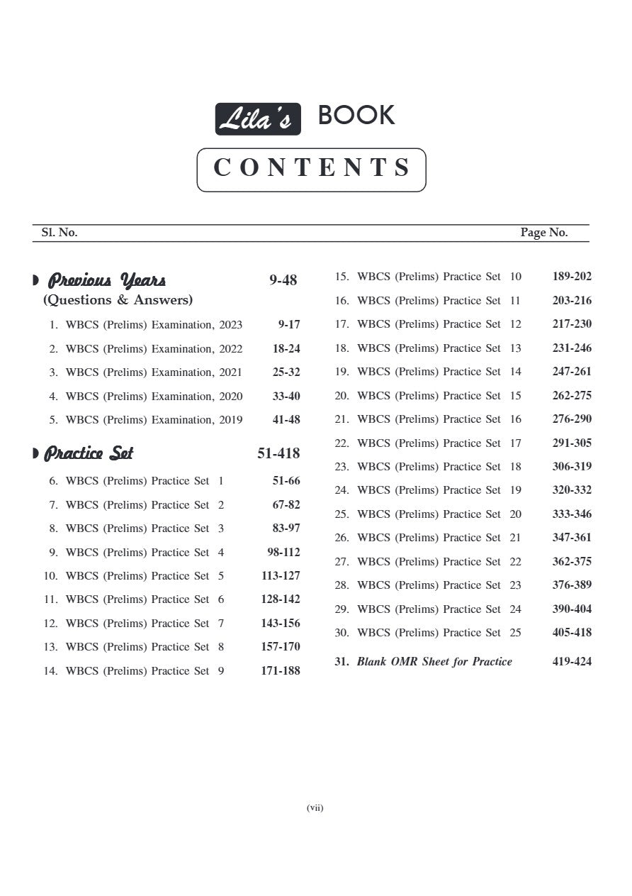 WBCS Prelims Practice Book 2025-26 (English Version)