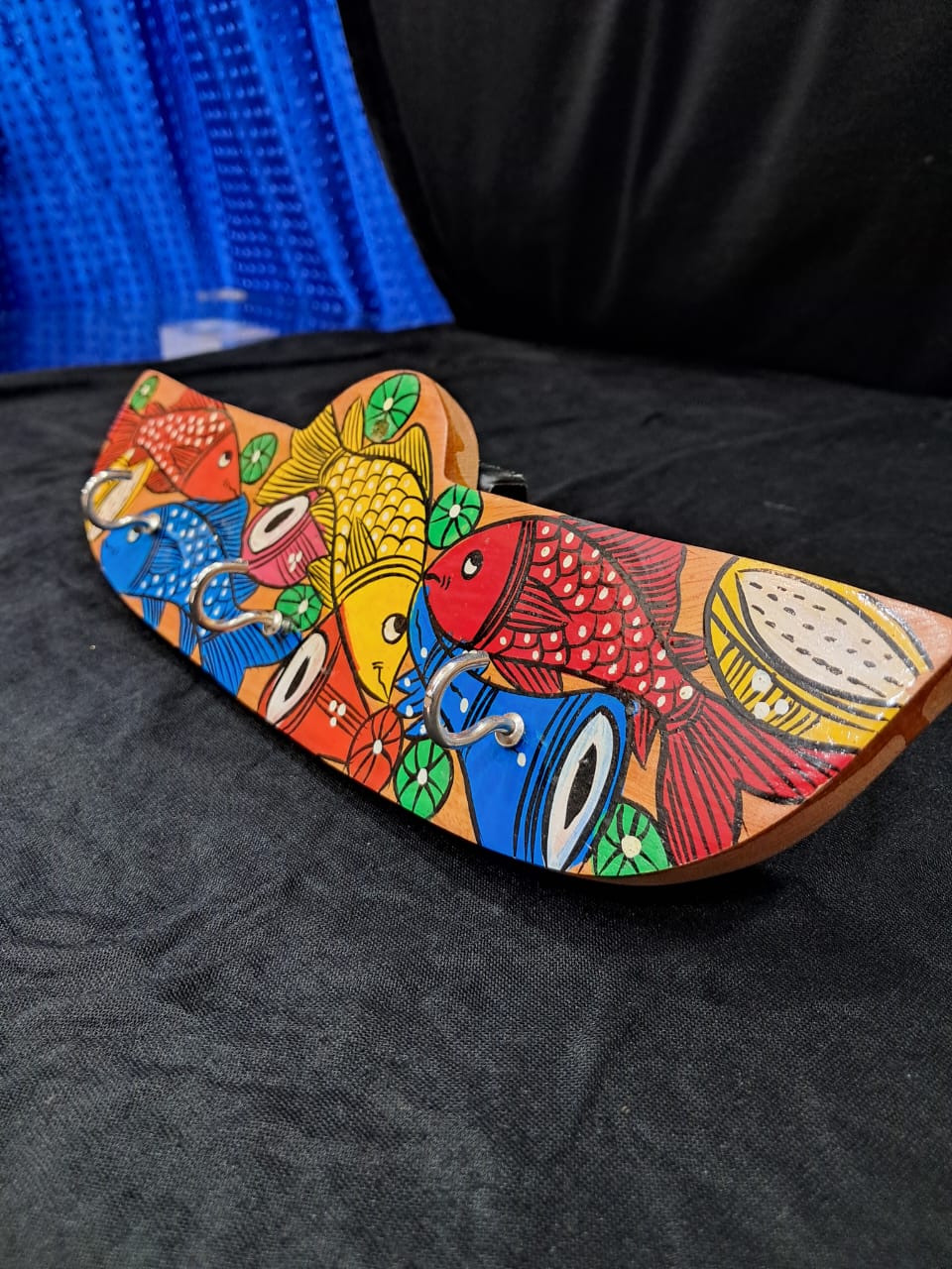 Vibrant Voyage – Boat Shaped Wooden Key Holder - Retail Maharaj