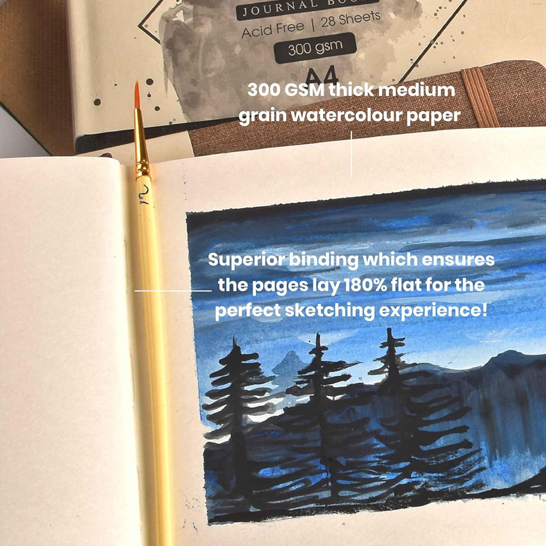Scholar Watercolour Journal Sketchbook 300 GSM Cold Press Paper - Retail Maharaj