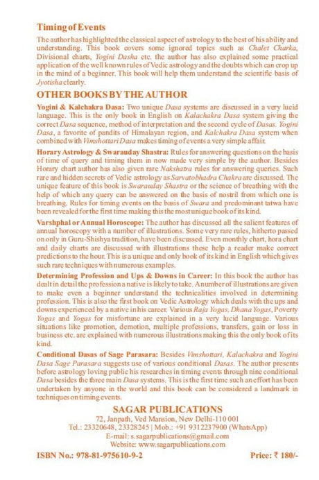 Timing Of Events - (English Version) - Retail Maharaj