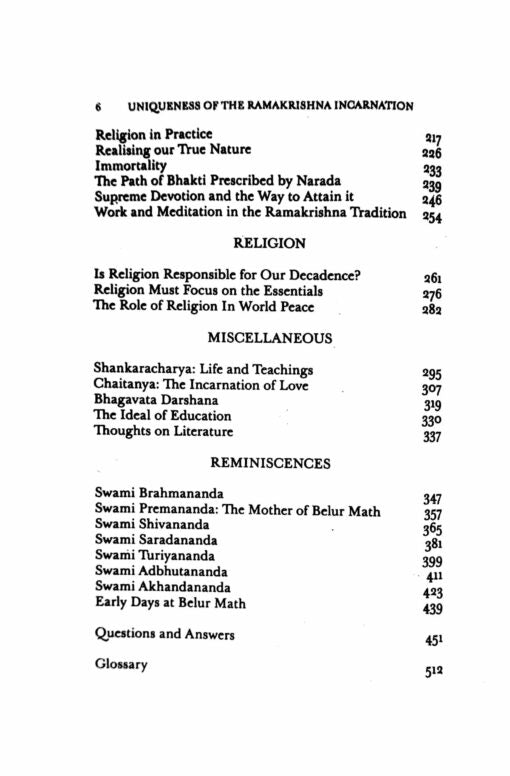 Uniqueness of the Ramakrishna Incarnation and Other Essays - Retail Maharaj