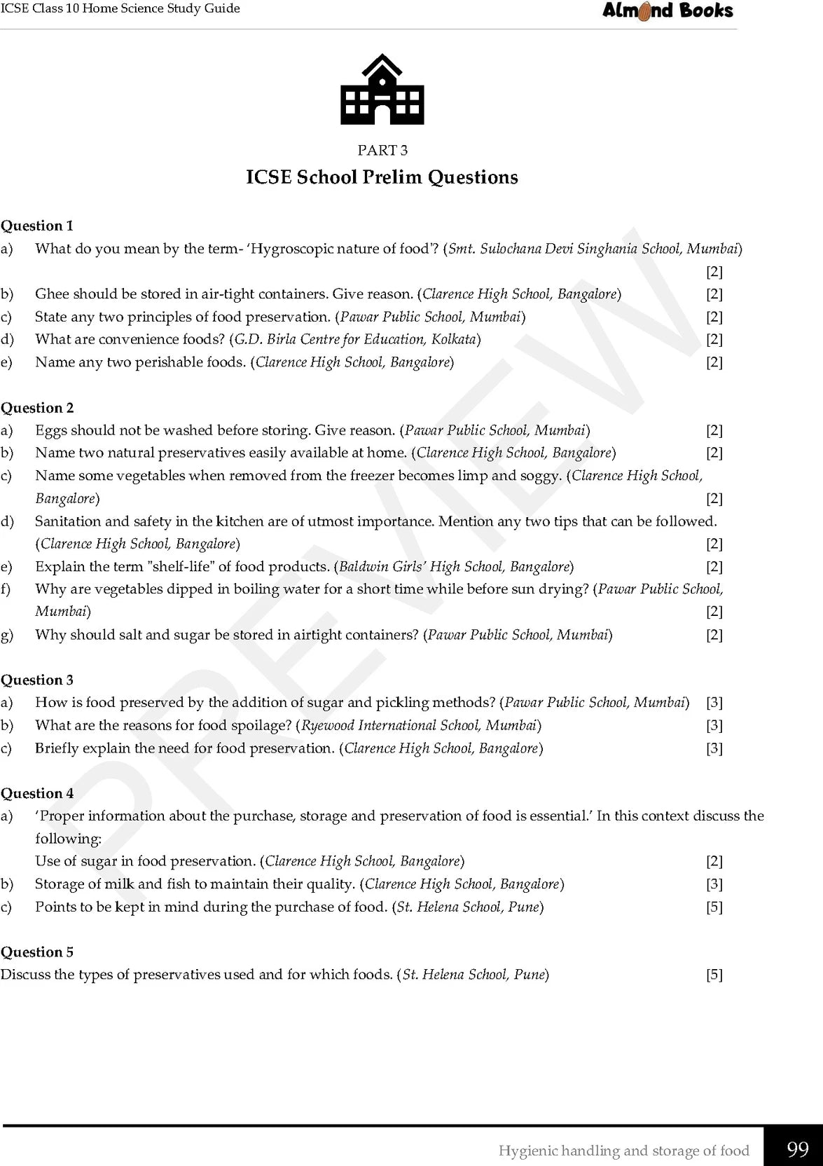 Almond Books Home Science Study Guide for ICSE Class 10 for 2024 Exam - Chapterwise & Categorywise Notes, ICSE School Prelims, MCQs, Previous Years Board Questions, Fully Solved - Retail Maharaj