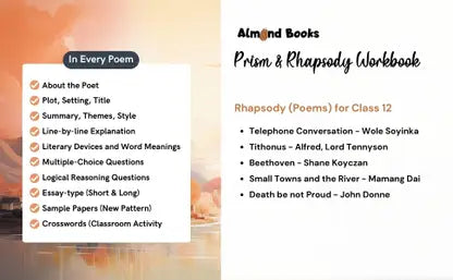 Almond Books ISC Class 12 Prism & Rhapsody: A Workbook for Short Stories and Poems with Answers - Retail Maharaj