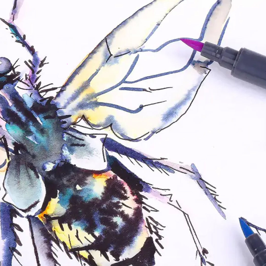 Sonnet Aquamarkers Water Soluble Dual Tip Marker Set for Watercolour Sketching