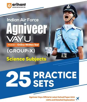 Arihant Indian Airforce Agniveer Vayu Phase 1 25 Practice Sets for Group X Science Subject - Retail Maharaj