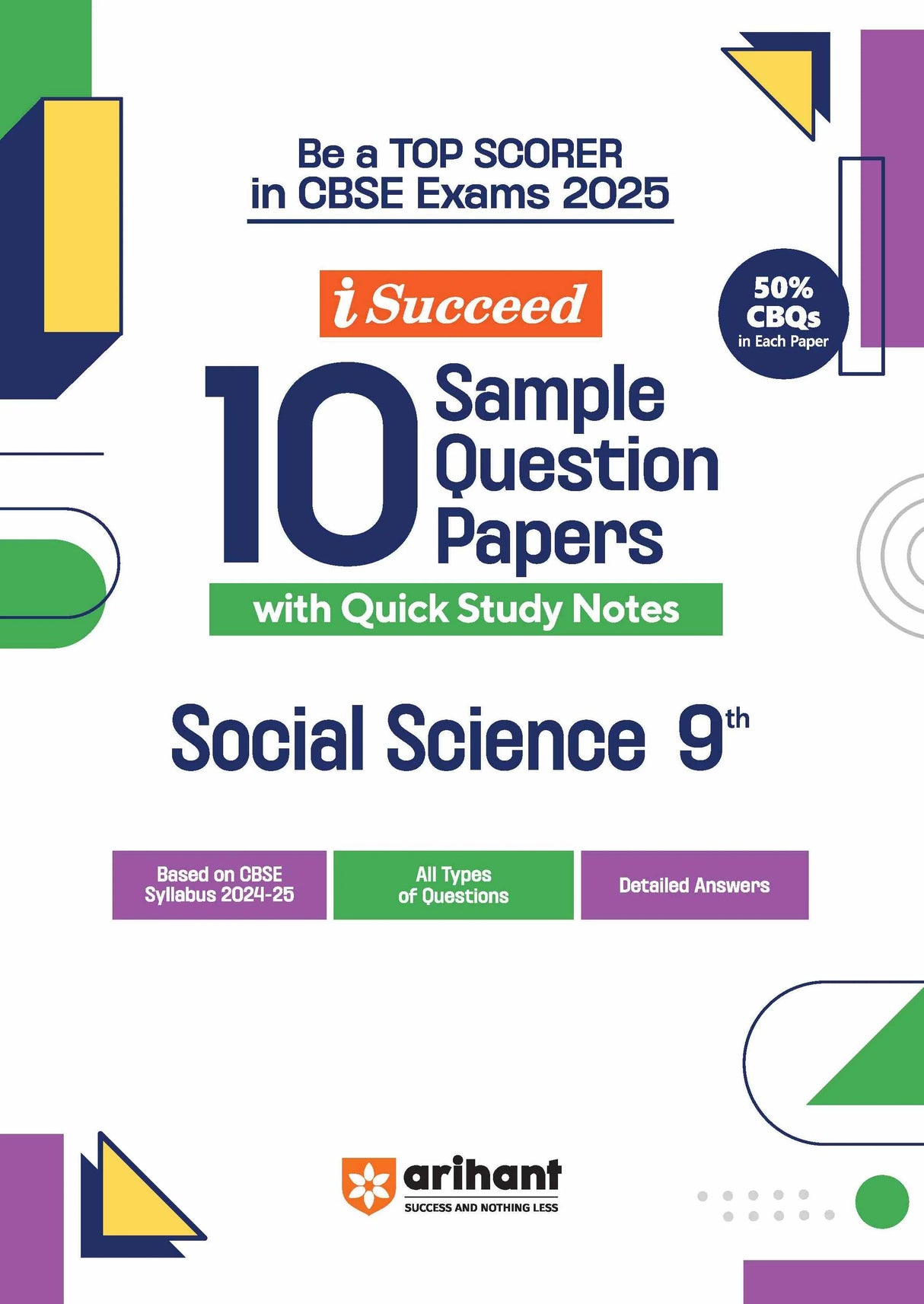 i-Succeed CBSE Social Science Class 9th | 10 Sample Question Papers | For CBSE Exams 2025 - Retail Maharaj