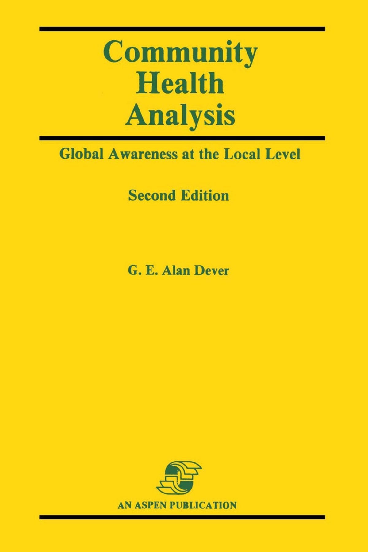 Community Health Analysis: A Holistic Approach - Retail Maharaj