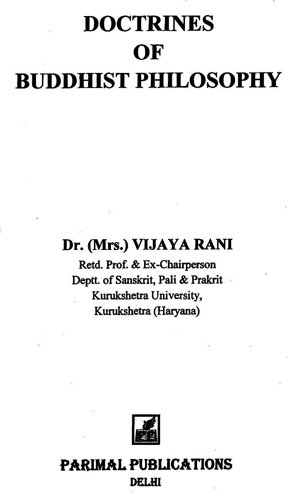 Doctrines of Buddhist Philosophy - Retail Maharaj