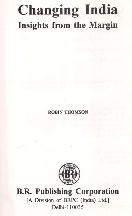 Changing India- Insights From the Margin (An Old and Rare Book) - Retail Maharaj