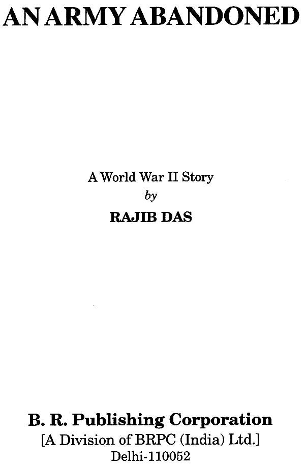 An Army Abandoned- A World War Second Story (Novel) - Retail Maharaj