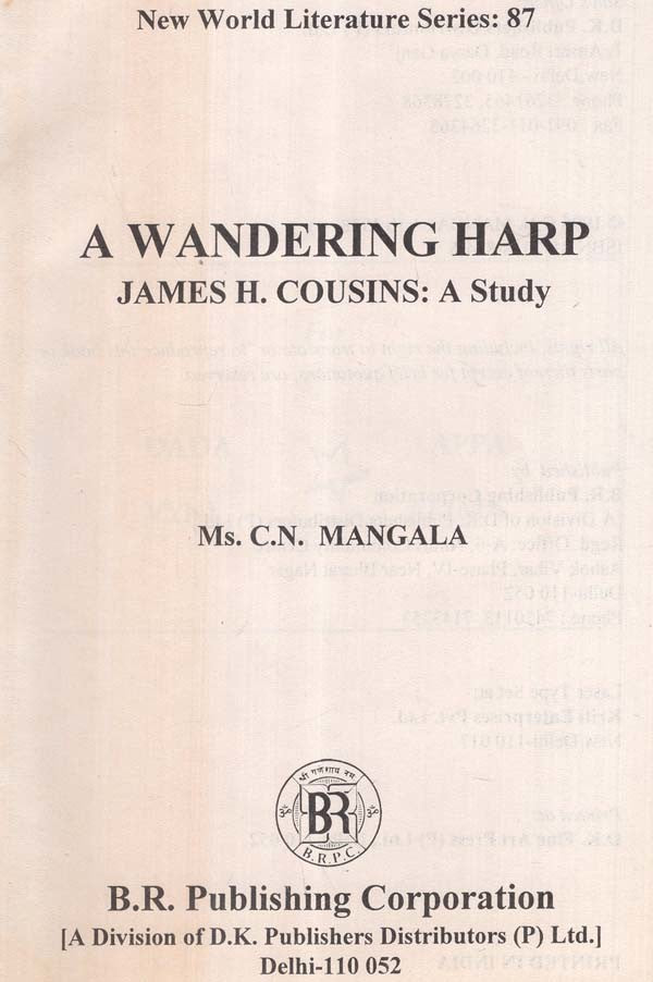 A Wandering Harp- James H. Cousins: A Study (An Old and Rare Book) - Retail Maharaj