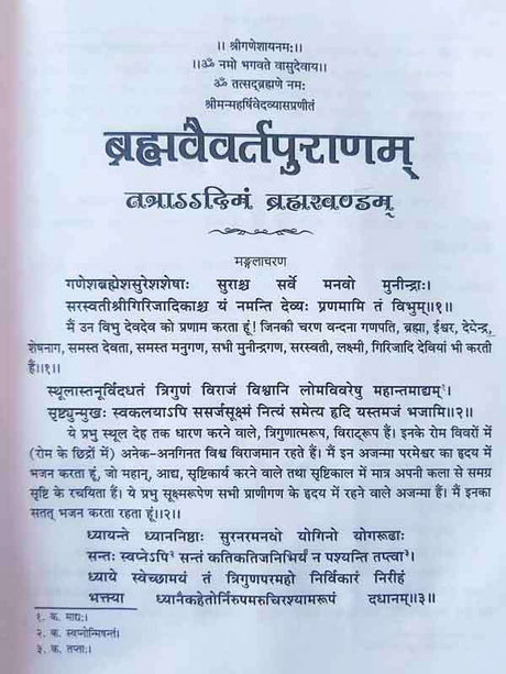 ब्रह्मवैवर्तपुराण  Brahmavaivarta Purana (Set of 2 Volumes) - Retail Maharaj