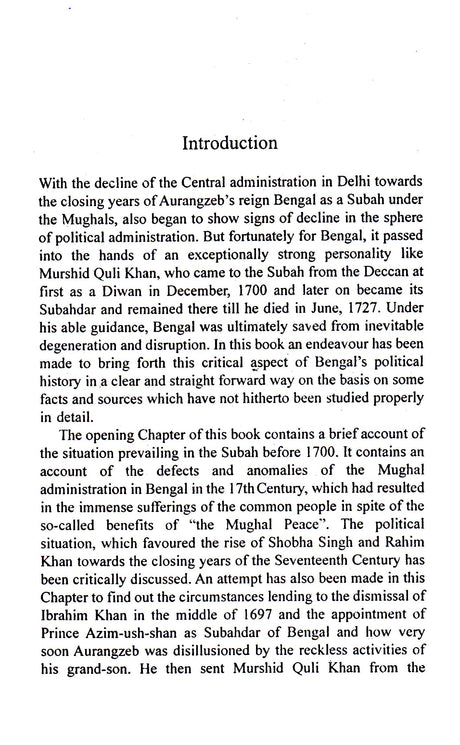 Bengal Under Murshid Quli Khan - Retail Maharaj