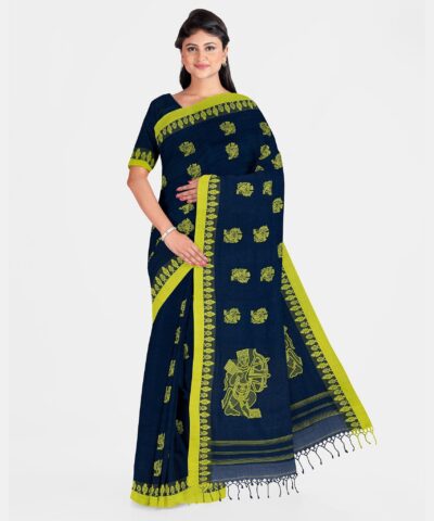 Handspun Cotton Tangail Saree - Retail Maharaj