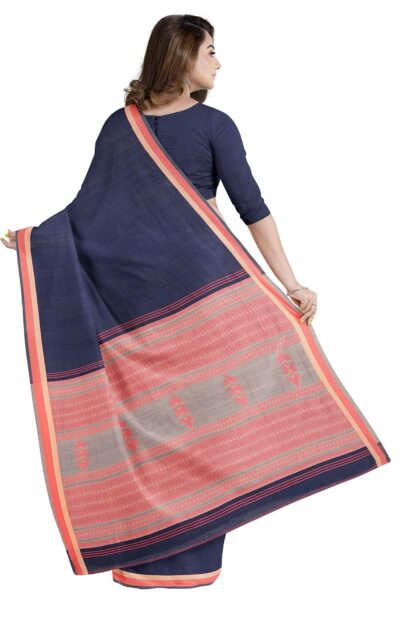 Handwoven Tangail Cotton-Silk Saree with Tassel - Retail Maharaj