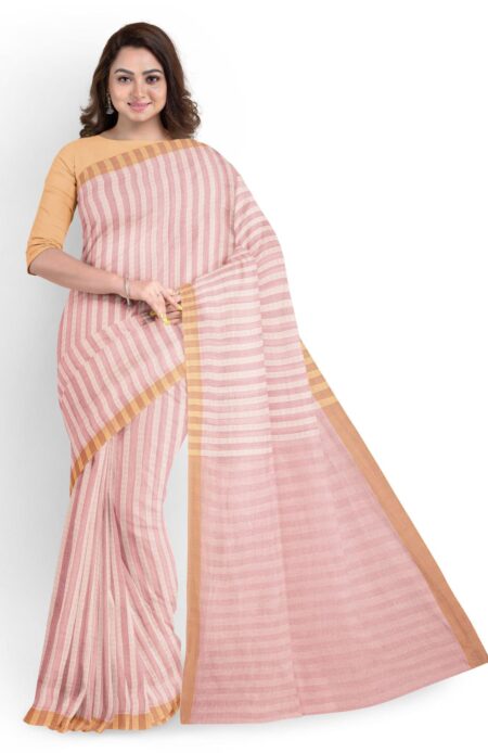 Tangail Cotton Saree – Light Pink - Retail Maharaj
