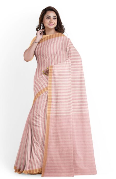 Tangail Cotton Saree – Light Pink - Retail Maharaj