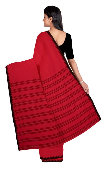 Begumpuri Cotton Saree – Red - Retail Maharaj