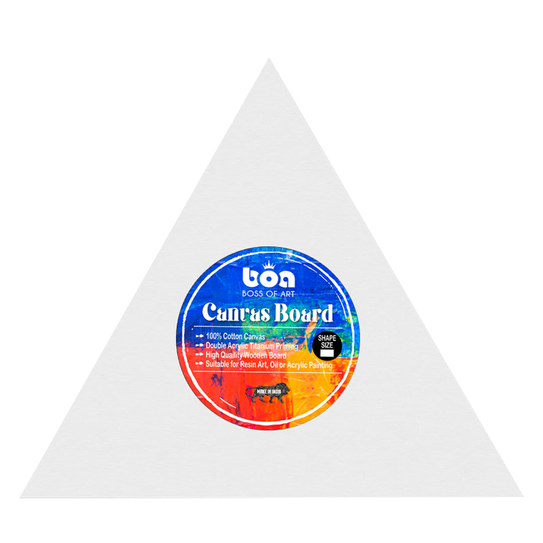 Boss of Art White Canvas Board Premium Cotton Assorted Shapes and Sizes - Retail Maharaj