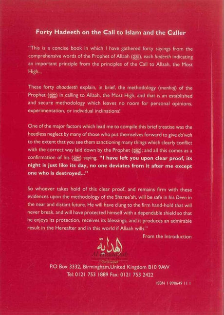 Forty Hadeeth on: The Call To Islam And The Caller - Retail Maharaj
