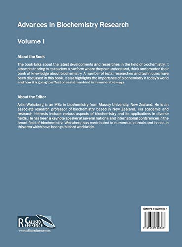Advances in Biochemistry Research: Volume I: 1 - Retail Maharaj