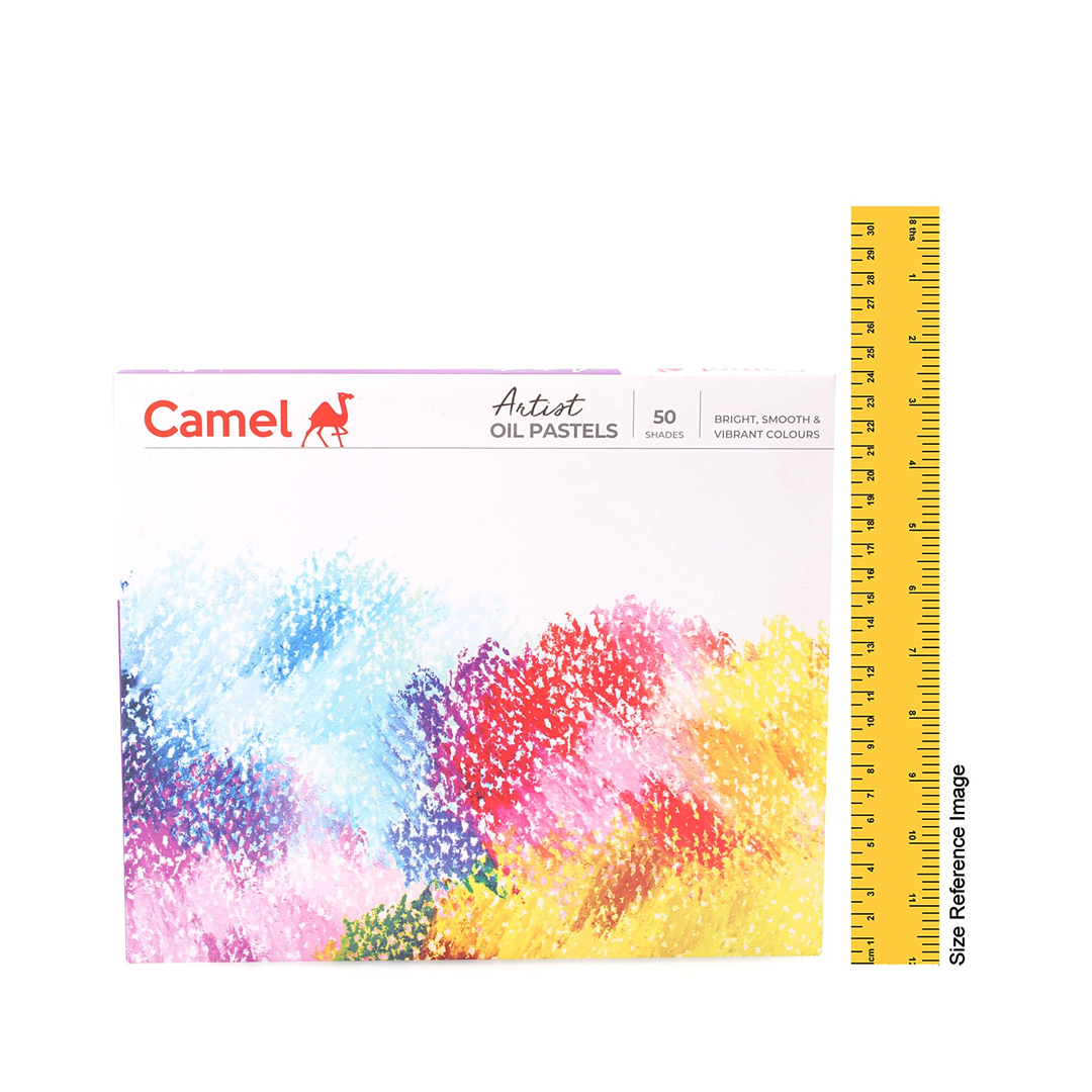 Camel Artist Oil Pastels Set of 50 – Premium Soft Texture Professional Art Pastels for Drawing & Painting