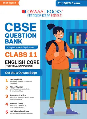 Oswaal CBSE Question Bank Class 11 English Core, Chapterwise and Topicwise Solved Papers For 2025 Exams - Retail Maharaj