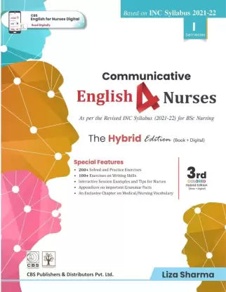 Communicative English 4 Nurses 3rd Coloured Hybrid Edition As Per the Revised INC Syllabus (2021-22) for BSc Nursing - Retail Maharaj
