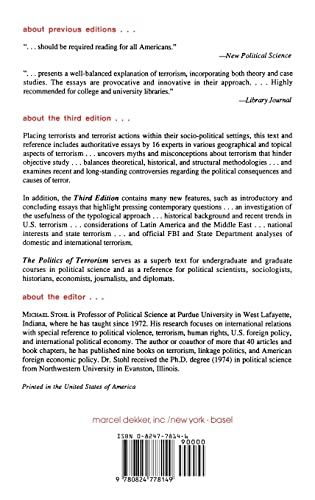 The Politics of Terrorism, Third Edition,: 33 (Public Administration and Public Policy) - Retail Maharaj