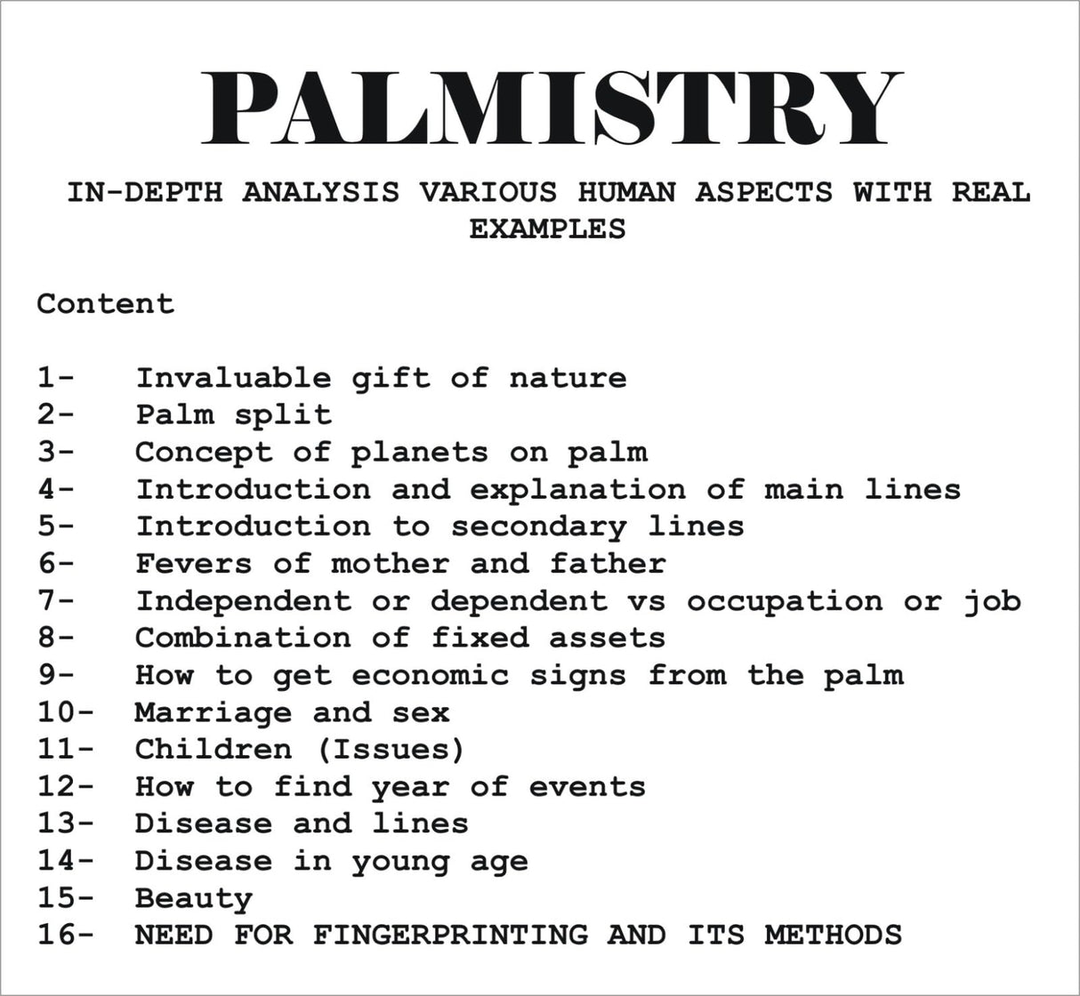 Palmistry - In Depth Analysis of Various Human Aspects with Real Examples - Retail Maharaj