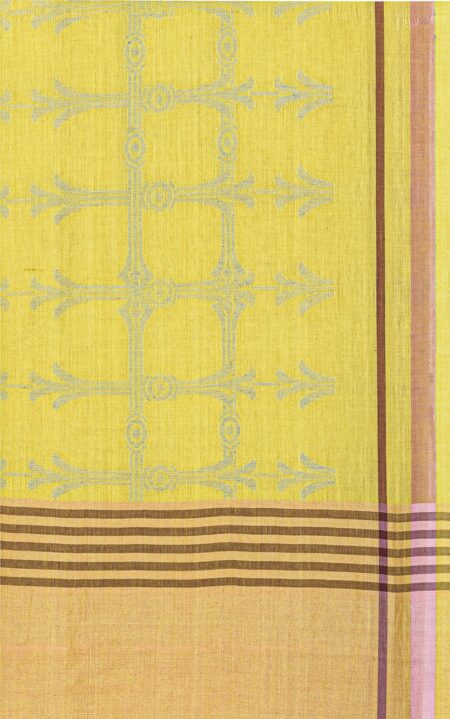 Tangail Mercerised Cotton Saree – Yellow - Retail Maharaj