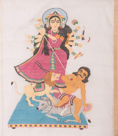 Kora Jamdani Wall Hanging – Durga - Retail Maharaj