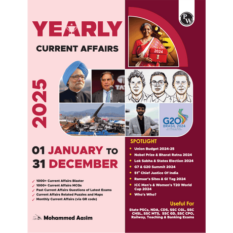 Yearly Current Affairs Magazine January to December 2024 English Edition By Mohammed Aasim Sir | For SSC, Banking, Teaching, Railway, Defence & Other Competitive Exams 2025 - Retail Maharaj