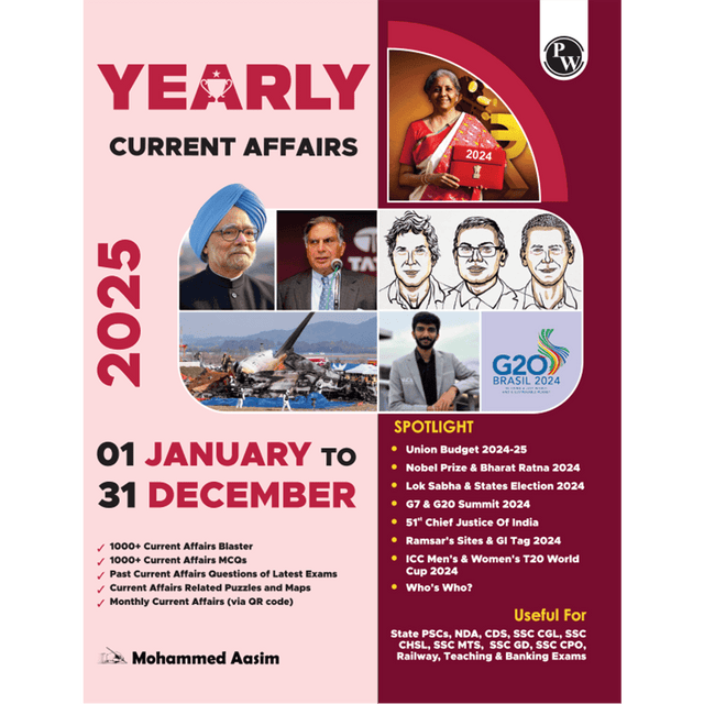 Yearly Current Affairs Magazine January to December 2024 English Edition By Mohammed Aasim Sir | For SSC, Banking, Teaching, Railway, Defence & Other Competitive Exams 2025 - Retail Maharaj