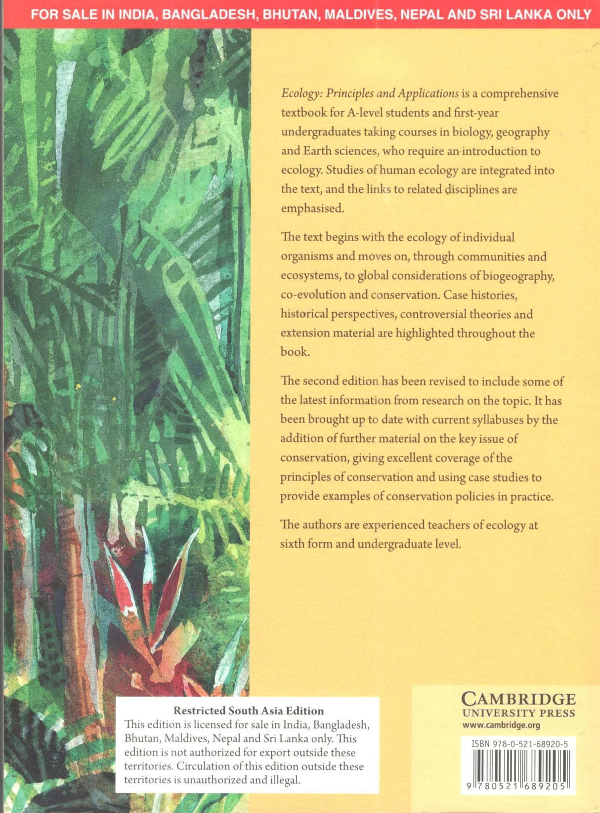 ECOLOGY 2/ED : PRINCIPLES AND APPLICATIONS (CLPE) 2nd Edition 2nd Edition - Retail Maharaj