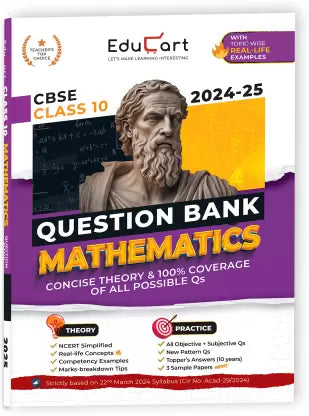 Educart CBSE Question Bank Class 10 Mathematics 2024-25 - Retail Maharaj