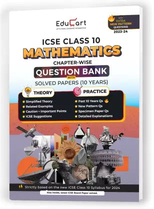 ICSE Class 10 Question Bank 2024 Mathematics including Solved Paper - Retail Maharaj