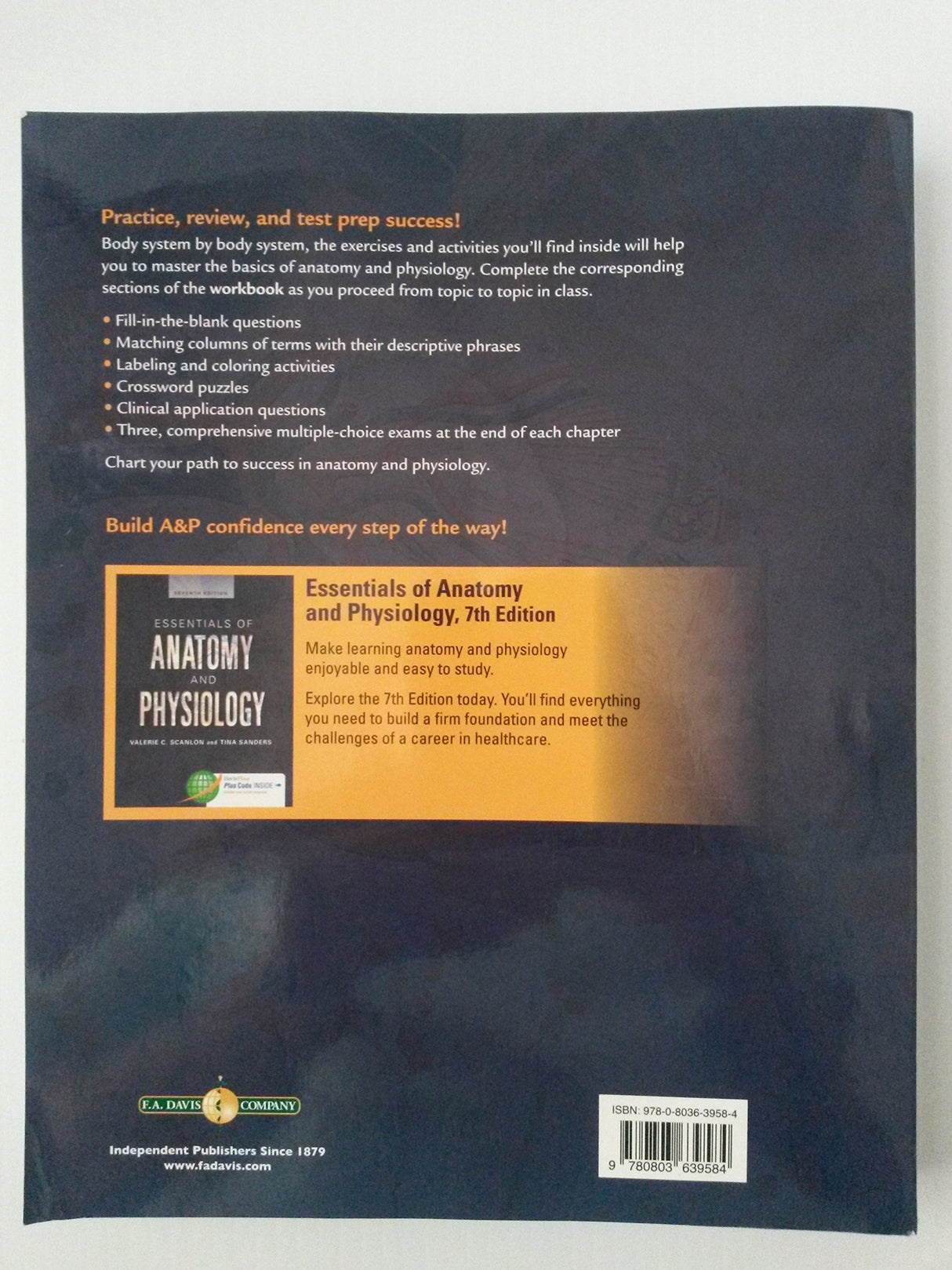 Student Workbook for Essentials of Anatomy and Physiology 7e - Retail Maharaj