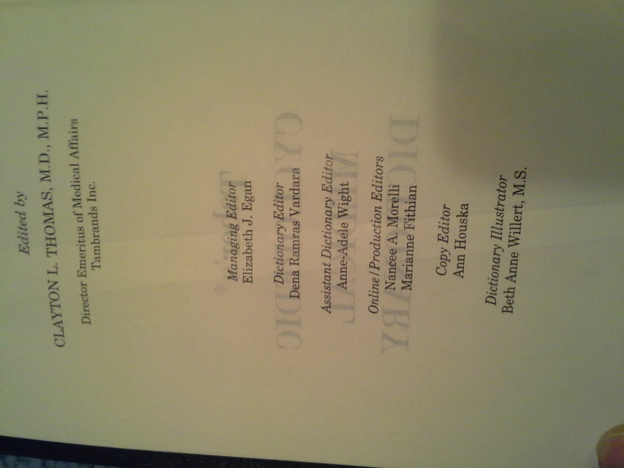 Taber's Cyclopedic Medical Dictionary - Retail Maharaj