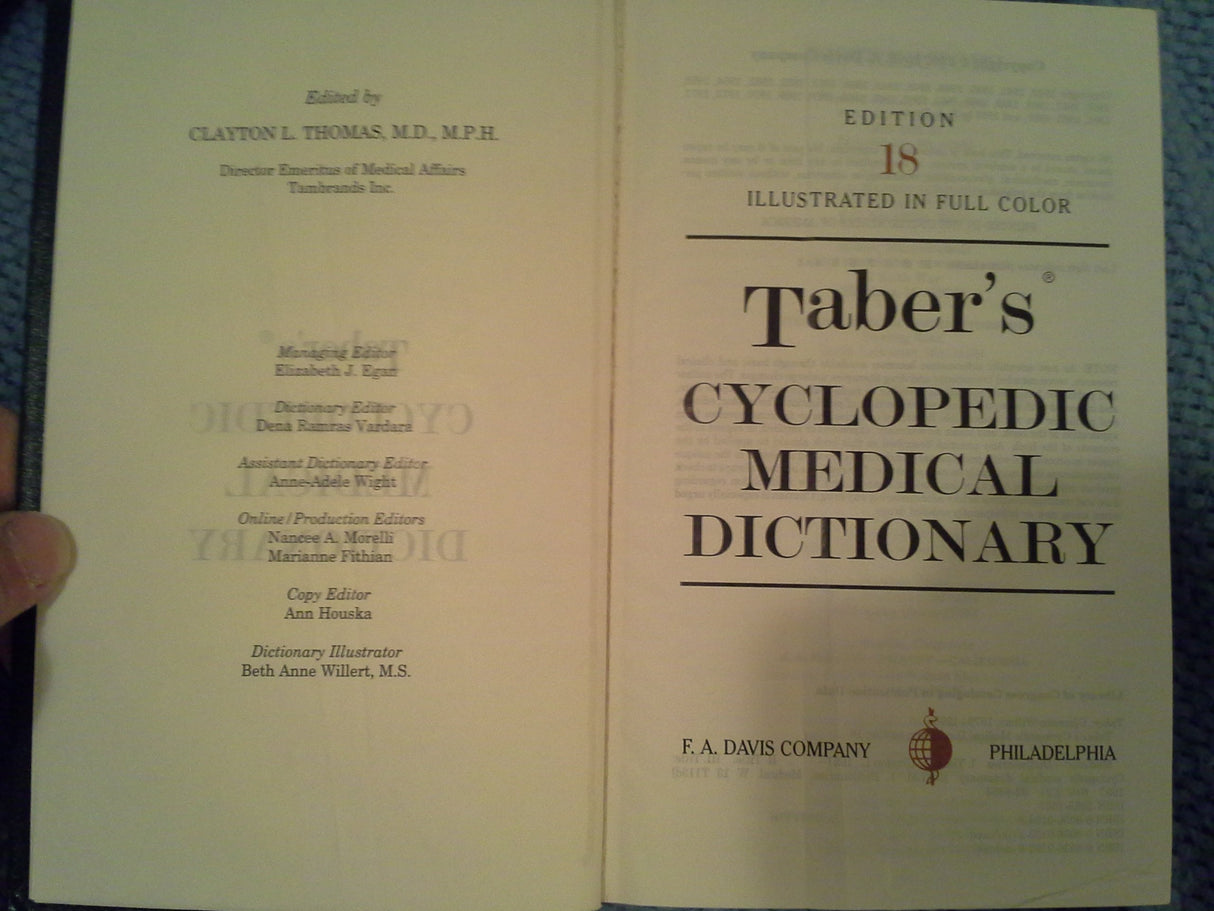 Taber's Cyclopedic Medical Dictionary - Retail Maharaj