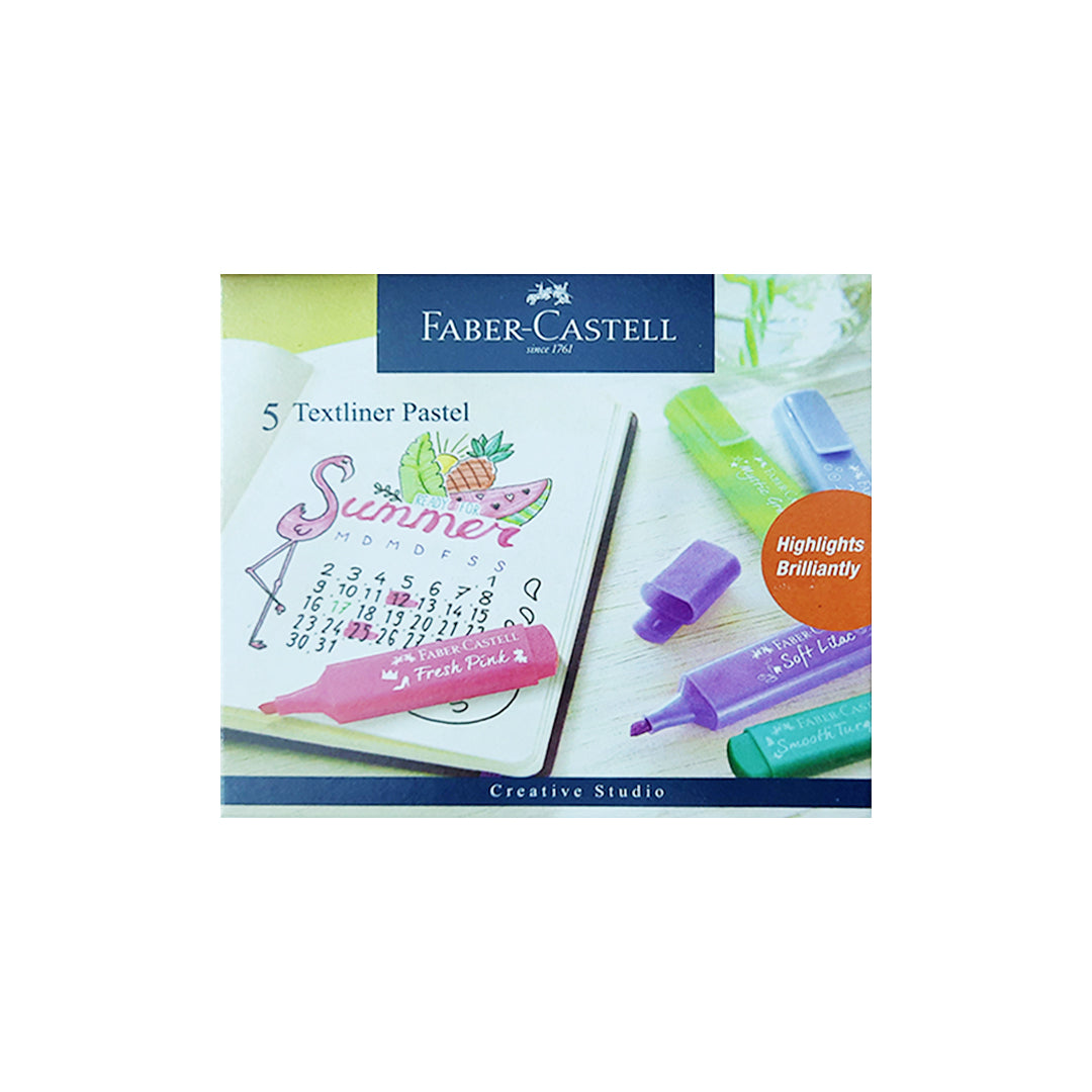 Faber Castell Textliner Pastel Highlighter Set Assorted Colours